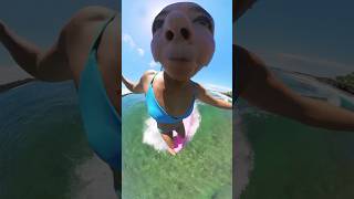 UGLIEST surf footage EVER?! (Insta360 X3 Camera!! - 360 Camera SALE in description!) #shorts #surf