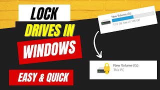 How to lock drive in Windows | How to encrypt drive | Drive lock password in windows @smarterIT4u