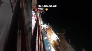 Pilot disembark 👨‍✈️#ship #merchantnavy #containership #youtubeshorts #seapilot #trending #viral