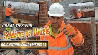 BRICKLAYING Fantastic Tip for Soldiers on Lintels + Real-time Demo for Beginners / Improvers 😀👍