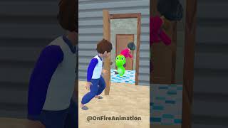 Rexi wants to enter in room with Nomi x Scary Teacher x Hulk 😂 | Funny Animation #ytshorts #viral