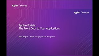 Portals Demo - Appian Europe 2022