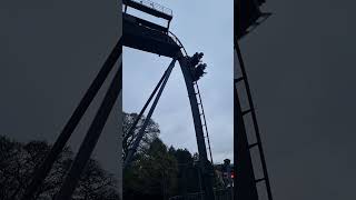 Off ride rear view of oblivion at alton towers - UHD video - merlin -themeparks - subscribe for more