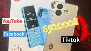 Mở hộp điện thoại 4g giá rẻ Neo R60+ ( itel it9310 ) kim luôn cục phát wifi