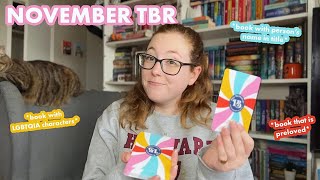 NOVEMBER TBR | return of the tbr cards...