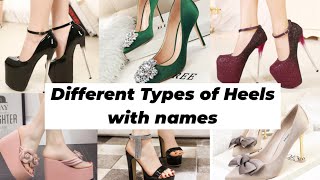 Types of Heels with names/Heels for girls||TRENDY BUCKET