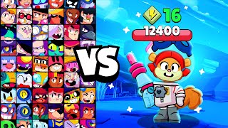 SANDY JESSIE vs ALL BRAWLERS! With 16 POWER-UPs! | Brawl Stars