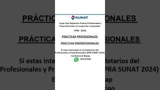 SUNAT PRACTICAS PROFESIONALES Y PREPROFESIONALES BALOTARIOS INFO WASAP 943705590