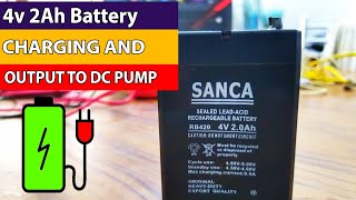 4v, 2 Ah battery charging and testing.