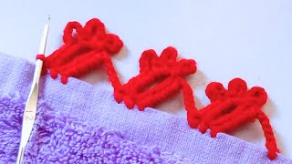 How to CROCHET lace for Beginners 🌟👌||CROCHET on Dupatta||Sewing 🪡 Tips &Tricks