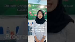 Program BKK SMK An-Nurmaniyah || Perekrutan Alumni oleh PT. Sinar Sosro