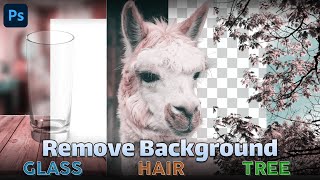 How to remove the background |tree, hair and glass| Photoshop Tutorial