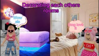 Me and my sister decorate each other’s rooms in Brookhaven #roblox #brookhaven #sis #gaming