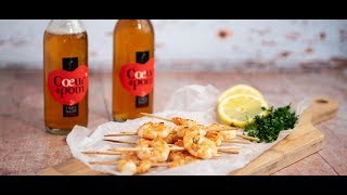 Brochettes de crevettes marinées - Coeur de Pom - Tuto recette salée