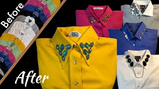 DIY Embellished Shirt Collar │ Cost-Effective Workwear