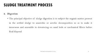 EEII Module 6 Lecture 1 - Sludge Treatment