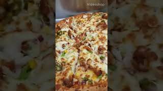 Masala fish pizza with chicken tikka extra toppings is ready #pizza #food #foodreviews