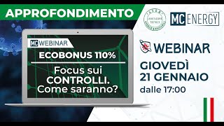 21.01.21 - ECOBONUS 110%  Focus sui CONTROLLI  Come saranno