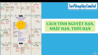 CÁCH TÍNH NGUYỆT HẠN, NHẬT HẠN, THỜI HẠN