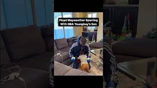 Floyd Mayweather sparring with NBA YoungBoy Son