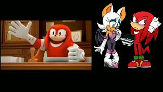 knuckles aprovando shipps de sonic