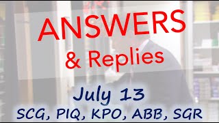 Answers & Replies | Thoughts on some REITS, ABB, AD8, DUR and Much, Much More