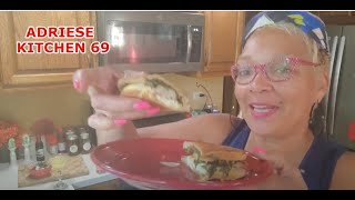 Yummy Turnip & Mustard Greens Grilled Cheese Sandwich (my Jamaican version of Callaloo Sandwich)