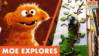 Moe Explores Climbing Wall | Kids Learn Confidence | #MoeExplores