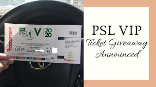 PSl VIP Ticket giveaway announced | karachi kings vs quetta gladiators