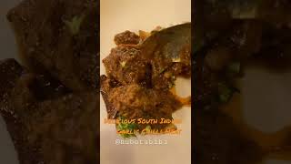 South Indian Garlic Chili Lamb Meat Dish