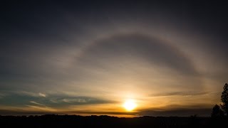 Skinner Butte - November 17, 2016 - 22 Degree Halo - Sunset Time Lapse