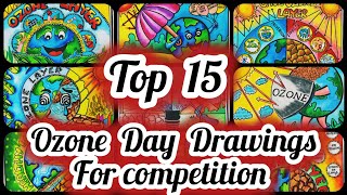 ozone day drawing || save ozone layer poster making || very easy - step by step