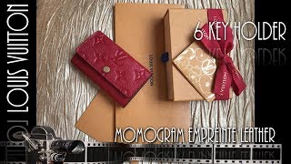 Louis Vuitton Scarlet Empreinte 6 Key Holder  (Deep True Red) Unboxing