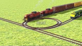 Rel Kereta Api Melingkar 2 Arah Berlawanan - Train Simulator