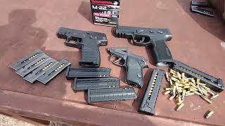 Winchester M-22 Ammo Test, Sig P322, Kel-Tec P17, and a Beretta 21A