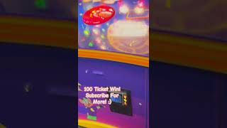 Chuck E. Cheese big win super spin game 100 ticket win￼