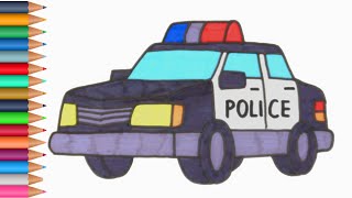 Deseneaza o Masina de Politie - desene DIY pentru copii