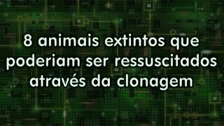 Clonagem de animais: 8 espécies que poderiam ser ressuscitadas | Feira de Ciências