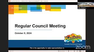 Kamloops City Council - Regular Council Meeting Video B - October 8, 2024