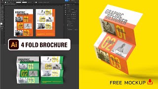 How to 4 fold brochure design in Adobe illustrator CC 2022 | Graphic Design Tutorials