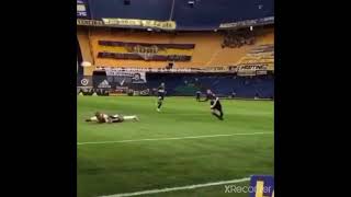 COPA LIGA PROFESIONAL 2020 BOCA VS RIVER MAIDANA PONE EL CODO EN LA CARA A TEVEZ