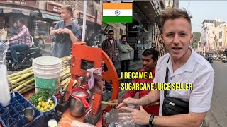 I became a sugarcane juice seller in India 🇮🇳 | Indian street sugarcan juice