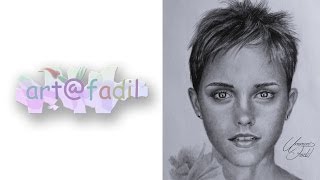 Drawing Emma Watson - Timelapse video