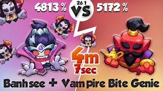 BANSHEE + VAMPIRE Bite GENIE - 4 min 7 sec | PVP Rush Royale