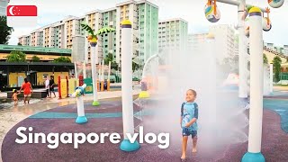 Enjoying free waterpark in Yishun Singapore, no need to buy ticket