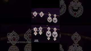 Four In One American Diamond FinishJhumkis Price: 1599 .DM  7483870068 #jhumka   #imitationjewellery