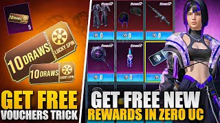 OMG 😱 Get Free New Rewards In Zero Uc | Free 500+ Uc Vouches | Get Free Lucky Spin Vouchers | Pubgm