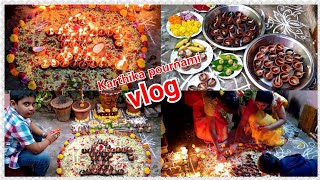 Vlog| Karthika Deeparadhana | Shivalingarchana |కార్తీక పౌర్ణమి రోజున మా ఇంట్లో తులసి పూజ ఇలా చేసాము