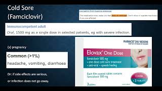 Famciclovir, elovax, herpes, HSV, OSCE pharmullary, OSCE, counselling, Roze Pharm