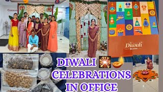 office lo Diwali 🎇🪔 celebrations #diwali #2024 #office #gifts #youtubevideos